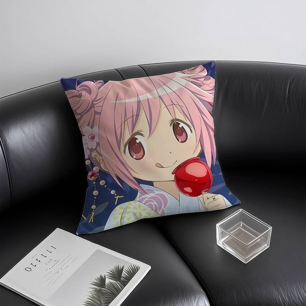 P-Puella Magi Madoka Magica Pillow Case Anti-dustmite Invisible Zipper Sofa Bed