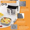 Reusable Air Fryers Basket Evenly Heated Useful with Dual Handle Air Frying Pot Liner Tray