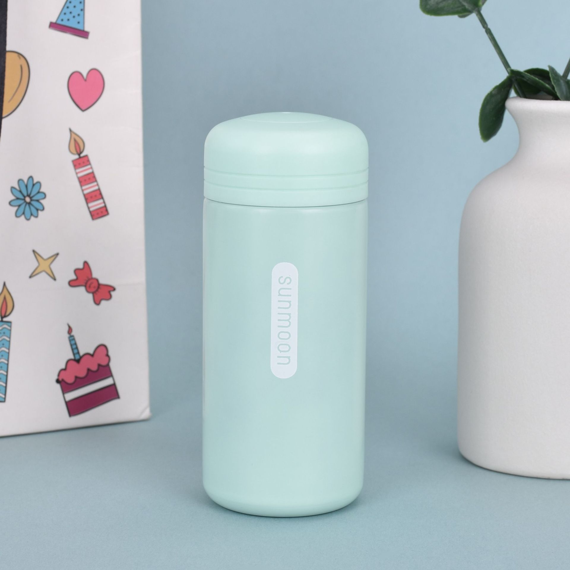 

Компактная мини-карманная кружка из нержавеющей стали 304, портативная вакуумная кружка-термос высокой ценности, чашка для сопровождения на открытом воздухе 150ml светло-зеленый