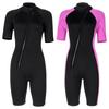 Womens 2mm Short Sleeve Pants Wetsuit Snorkeling Surfing Swimming Jellyfish Protection Warm Chloroprene Neoprene
