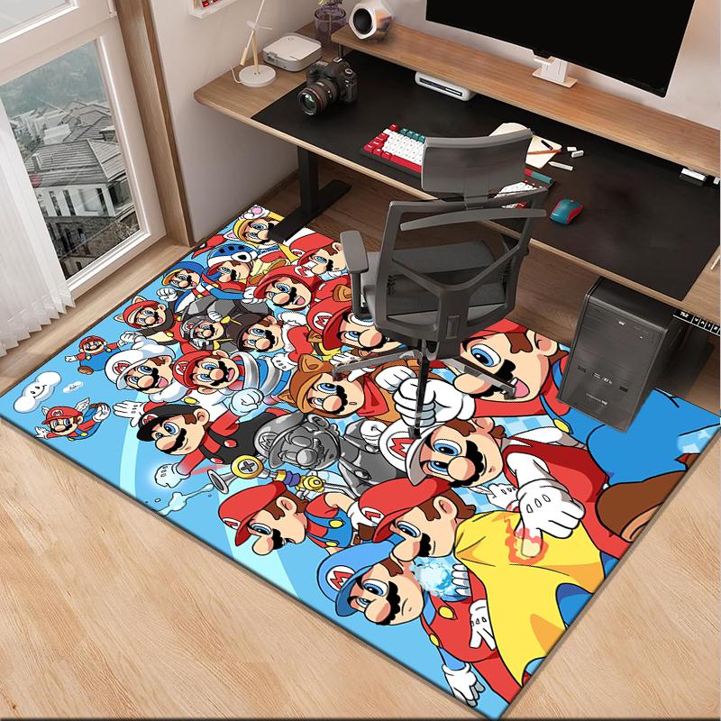 Princess Peach Adventure Office Rug Chair Mat, Game Carpet, Suitable for Front Door, Bedroom, Living Room, Desk, Holiday Gift