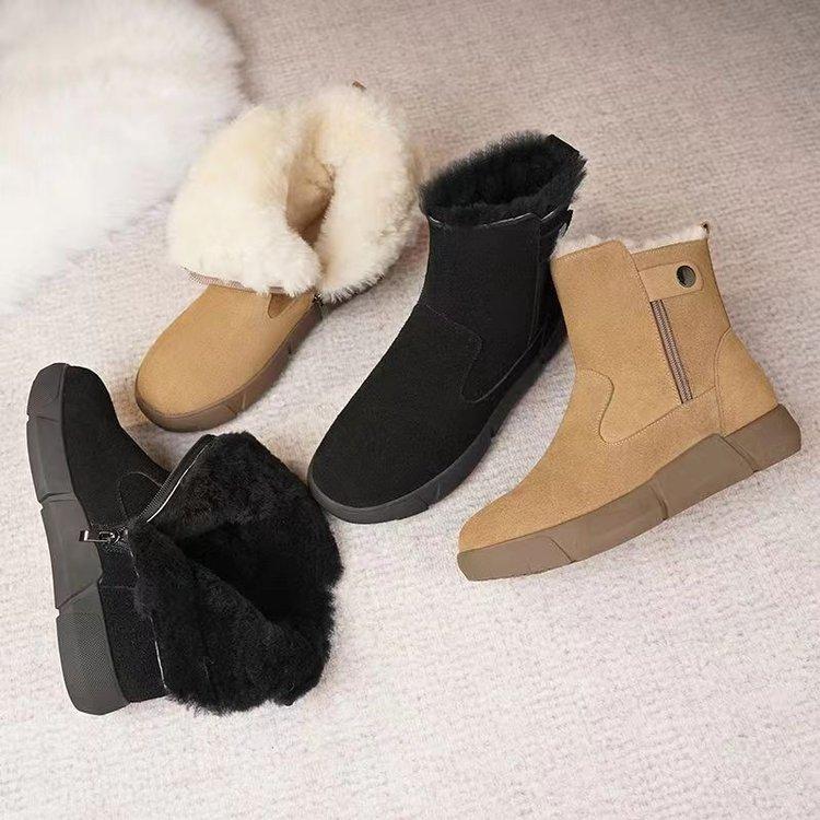 Snow boots Winter boots Fleece thickened warm short boots Non-slip cotton shoes Northeast thick-soled cold-proof cotton boots