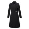 Women's New Chinese Style Padded Wool Blend Professional Long Coat