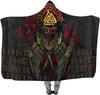Norse Viking Hooded Blanket Cloak Nordic Myth Odin'S Raven Crow Pattern Hooded Cape Super Soft Cozy Wearable Blanket 3D Print No