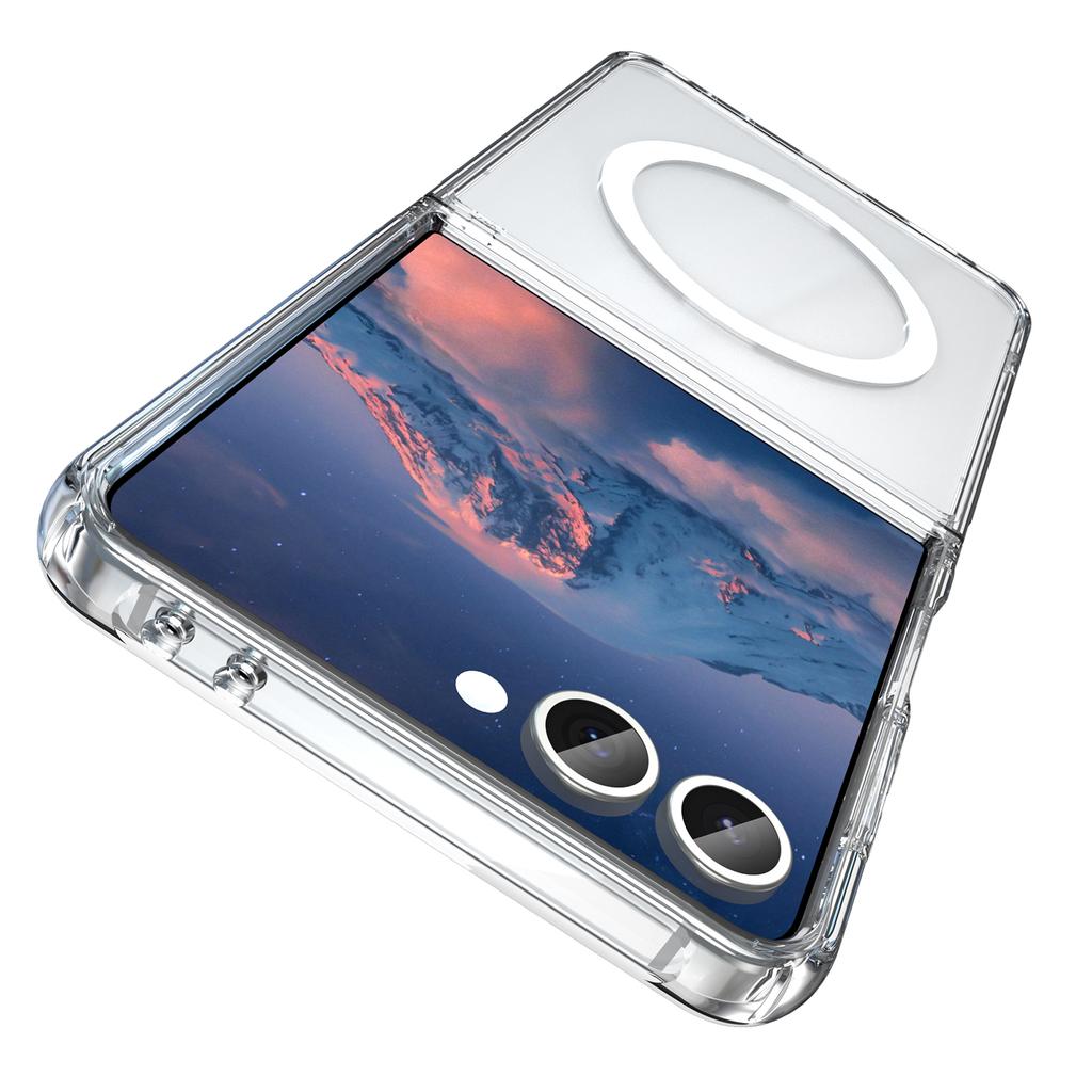 Samsung Galaxy Z Flip 7 Clear Phone Case,Non-Yellowing Magnetic Phone Case for Samsung Galaxy Z Flip 7