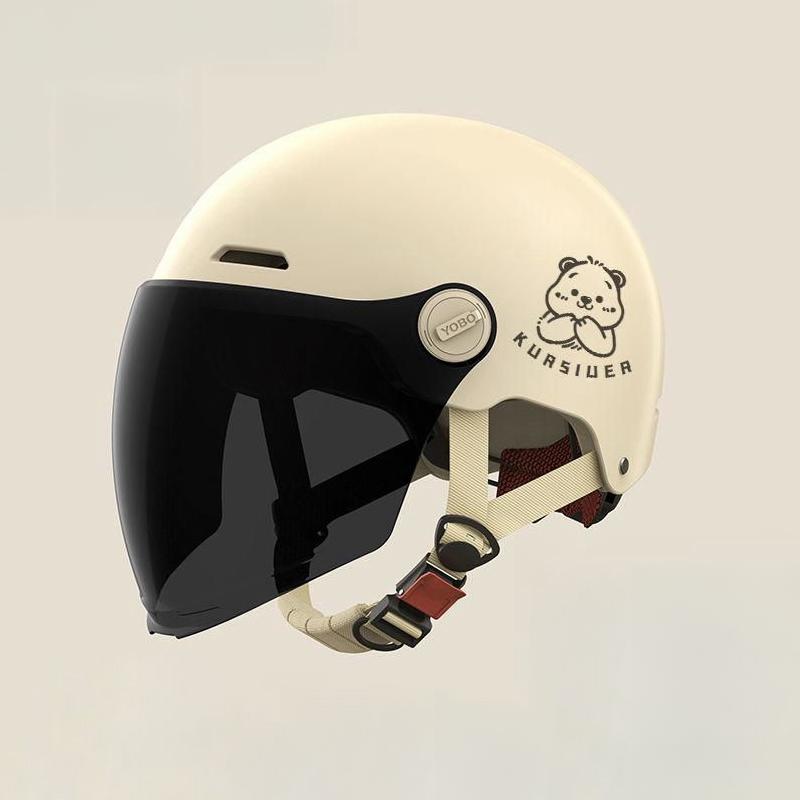 

1 шт. Аккумуляторный мотоциклетный летний универсальный всесезонный солнцезащитный шлем безопасности полушлем шлем для электромобиля женский шлем Long mirror хаки