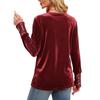 Women's Color Fashionable Casual Gold Velvet Long Sleeved Pullover Top