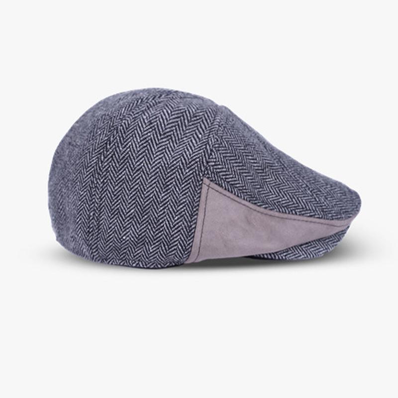 Berretto con visiera a punto vintage Autunno Inverno Berretto Britannico Berretto da Pittore Newsboy da Uomo