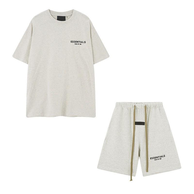 FEAR OF GOD ESSENTIALS Flocked Letter Hoodie Men Women Loose Fleece Sweatshirt Casual Streetwear