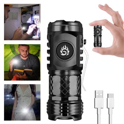 3 LED Flashlight Built In Battery USB Rechargeable Torch Lamp With Pen Clip Camping Emergency Flashlight IPX6 Waterproof
