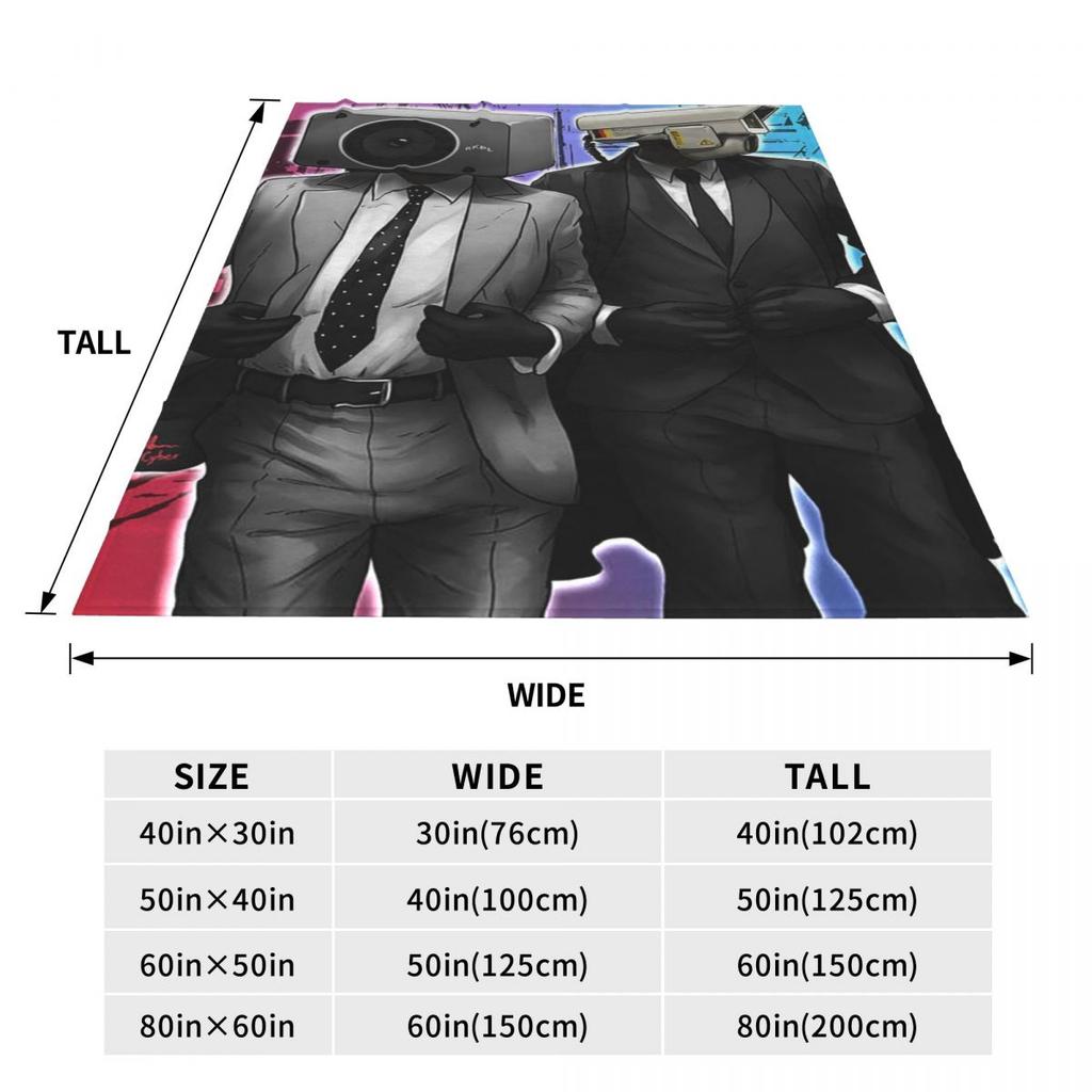 Skibidi Toilet Funny Blanket Soft Warm Flannel Throw Blanket Cover for Bed Living Room Picnic Travel Home Couch