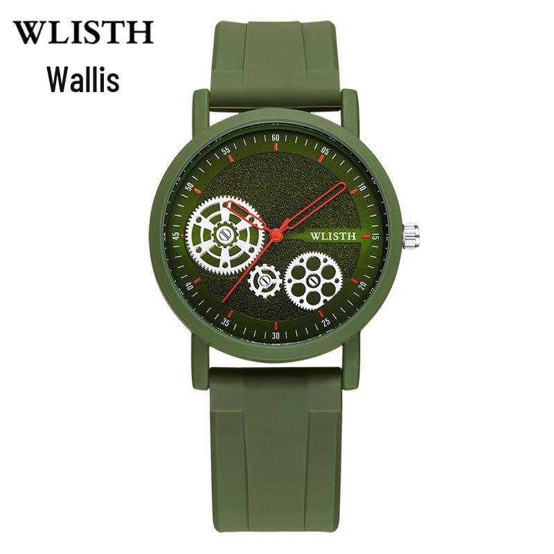 WListh Trendy Quartz Watch with Silicone Strap - Student Sports Casual