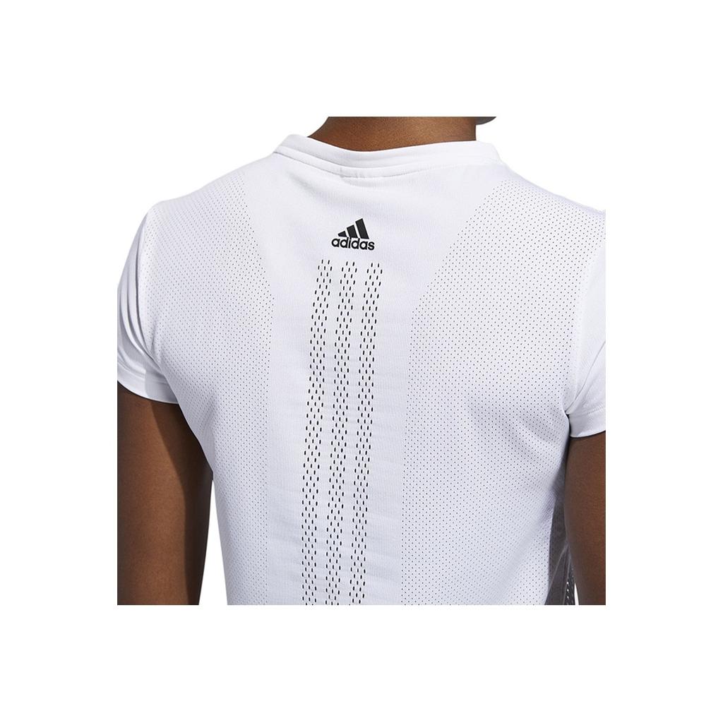 Adidas Engineered Fitness Training Sports Short Sleeve T-Shirt Women Tops White FH8070