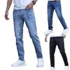 Men's Casual Small Straight Jeans Pants Fashion Wide Leg Pants Color Jeans
