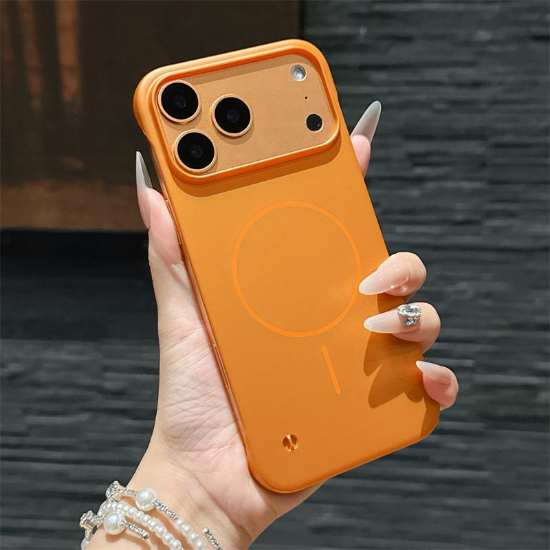 Slim Matte PC Frameless Wireless Charging Magnetic ForMagsafe Case ForiPhone Air 17 16 15 14 Plus 13 12 11 Pro Max Hard Cover