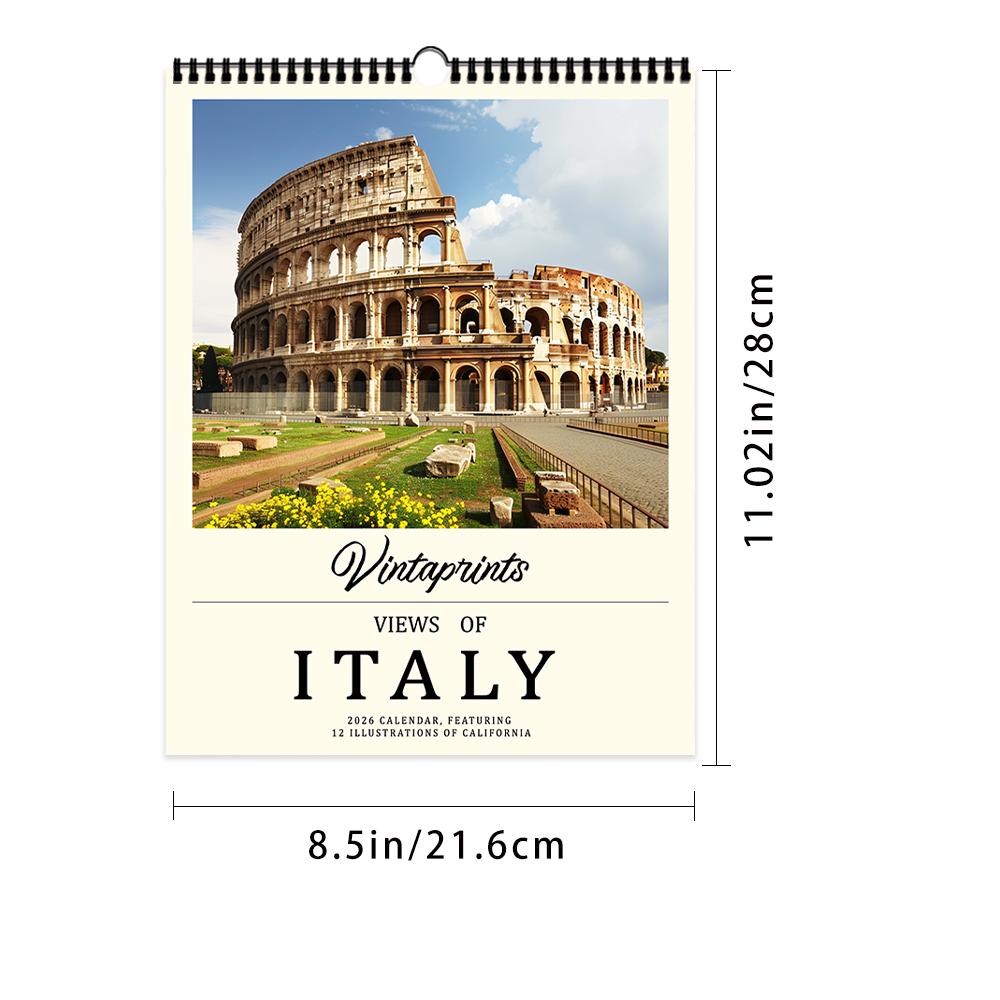 

1 шт., 2026, Всемирно известные здания-достопримечательности, 12 различных дизайнов, Настенный календарь, Подарок на день рождения, Рождество, Новый год