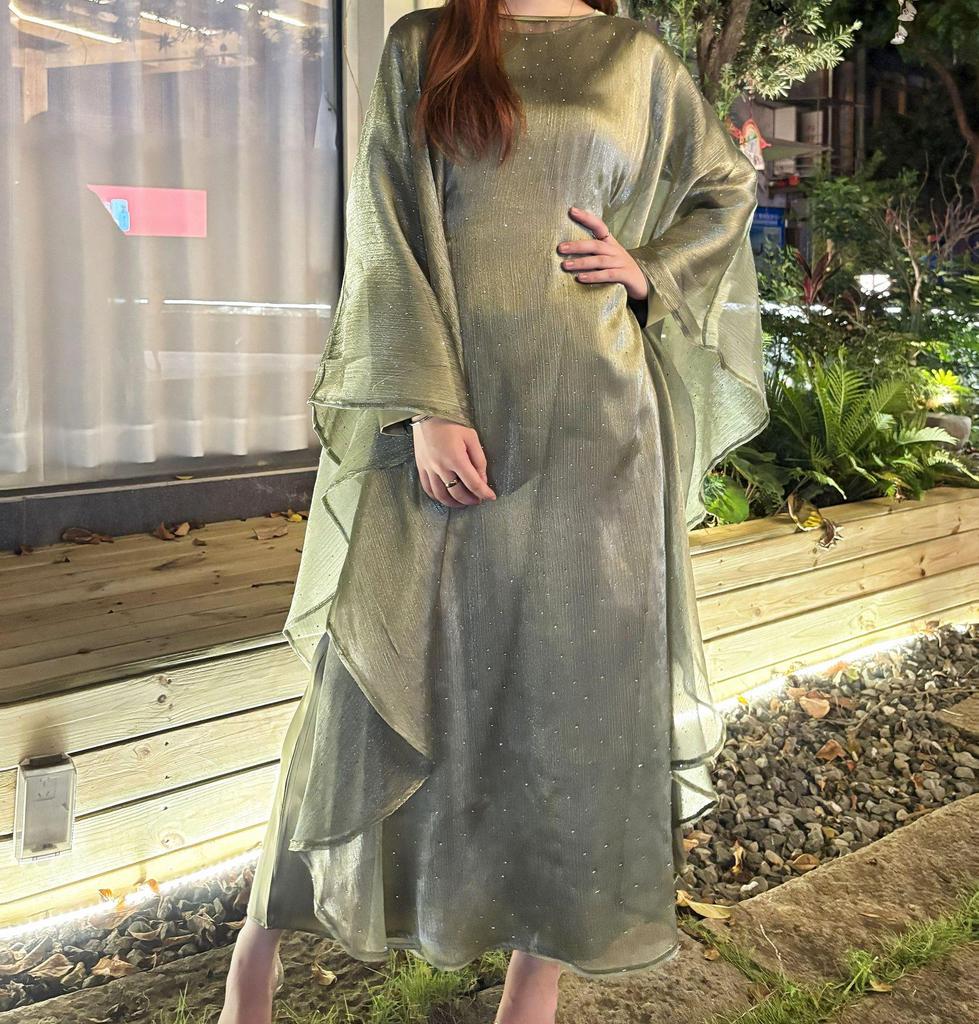 Elegant Women's Starry Sky Long Dress Set