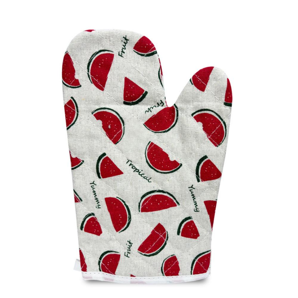 Heat Resistant Checkered Oven Mitt – Durable Anti-Scalding Kitchen Glove for Microwave, Baking, and Cooking