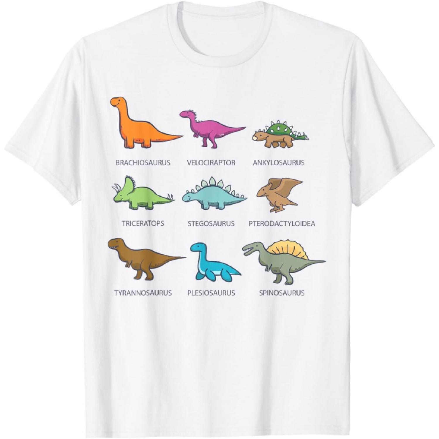 Types of Dinosaurs Shirt _ Educational T-shirt Gift T-Shirt S
