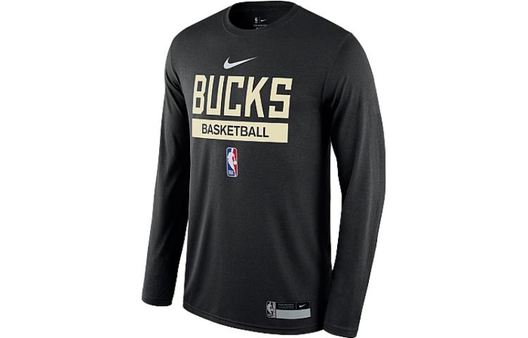 Nike Nba Milwaukee Bucks Practice Dri Fit L/S T shirt DR6528-010 XXL