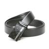Men'S Automatic Buckle Iron Buckle Hemming Lychee Pattern Black Belt Middle-Aged And Young Business Belt