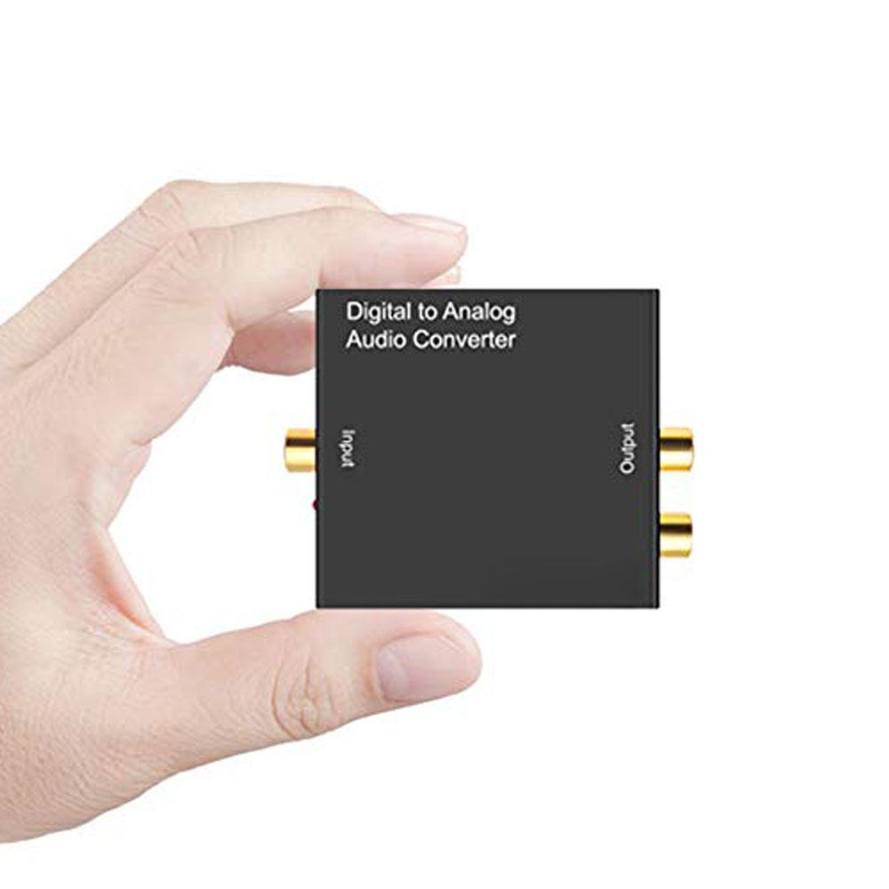 Optical Digital Stereo Audio SPDIF Toslink Coaxial Signal To Analog Converter DAC Jack 2*RCA Amplifier Decoder Adapter