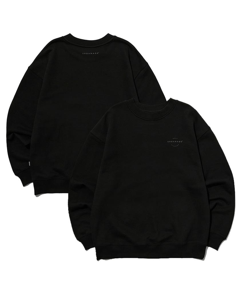 URBANAGE Daily Standard Oversized Brushed Sweatshirt Black