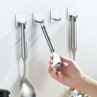 Stainless Steel Hook, No Drilling, Strong Load-bearing Adhesive, Hanging Clothes Hook Behind The Door, Living Room, Kitchen, Dormitory Wall Hook