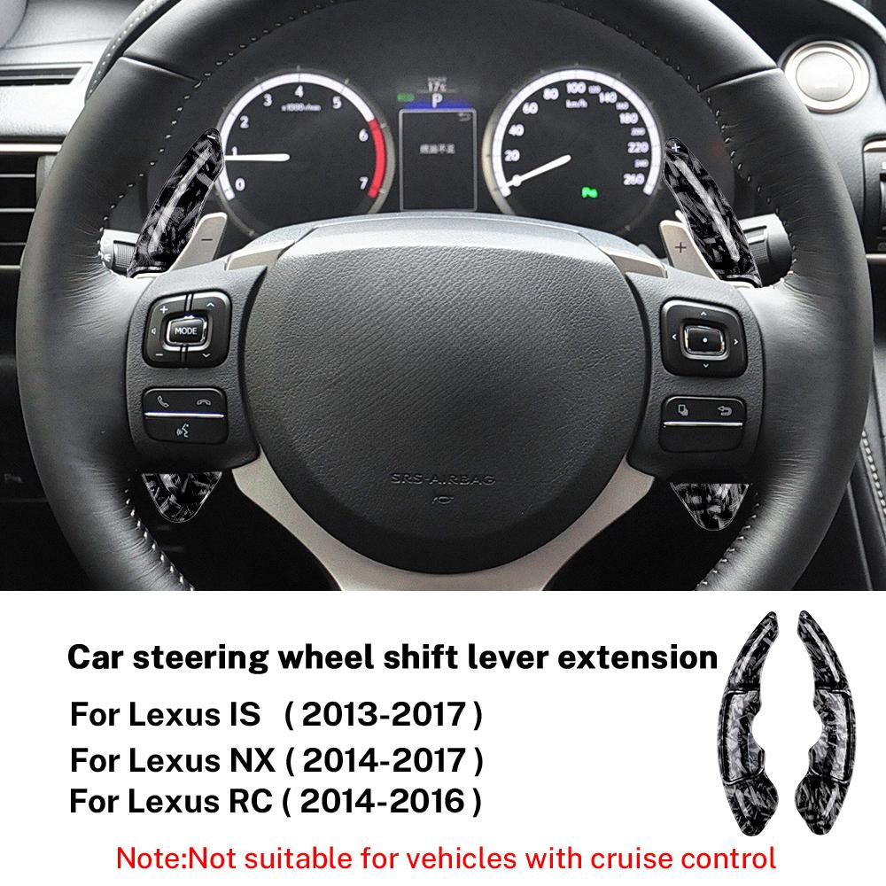 For Lexus IS 2013-2017 NX 2014-2017 RC 2014-2016 Carbon Fiber Abs Car Steering Wheel Paddle Shifter Cover Trim Accessories