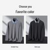 Men's Faux Two-Piece Knit Sweater with Shirt Collar