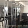Sliding Foldable PVC Door Curtain: Movable, Transparent, Windproof, Dustproof, and Air Conditioning Partition.
