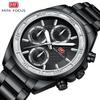 Elegant Ladies Watches Chronograph Dials Fashion Business Quartz Watch for Women Stainless Steel Band