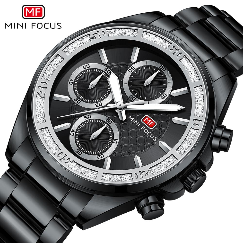 Elegant Ladies Watches Chronograph Dials Fashion Business Quartz Watch for Women Stainless Steel Band