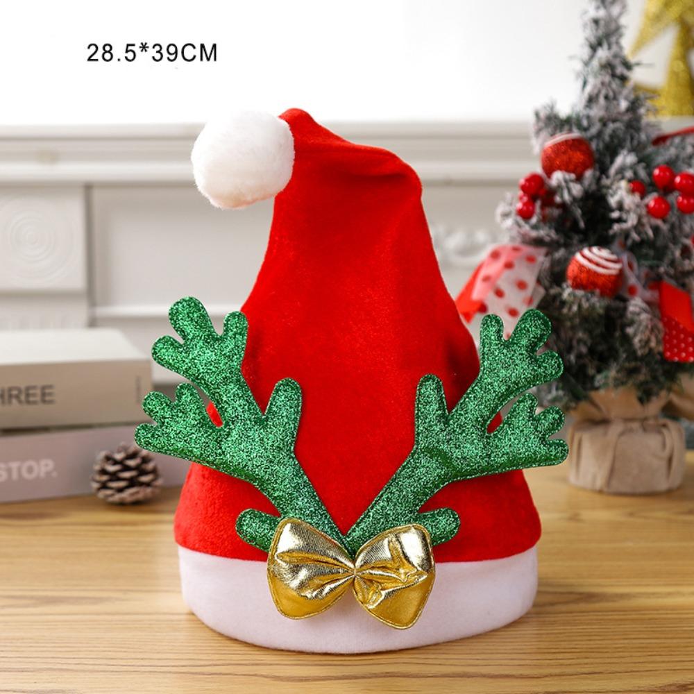 Snowman Plush Reindeers Antlers Hat Polyester Xmas Arts Hats Christmas Hat  Xmas Gift