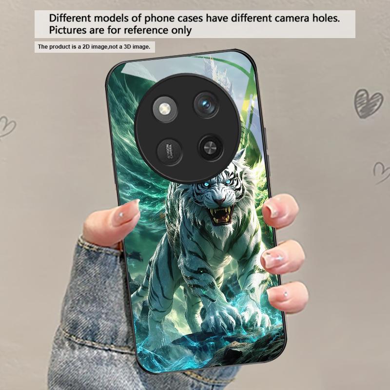 

A huge dragon and tiger For Honor X5 Plus X30 X9c Smart X5b X9a X30 Max X50i 30 Pro 50 Pro 70 90 Smart 200 Lite Glass Phone Case Honor 90