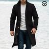 2024 Men's Mid-Length Woolen Coat: Autumn/Winter, Single-Breasted, Casual Commute, European Size