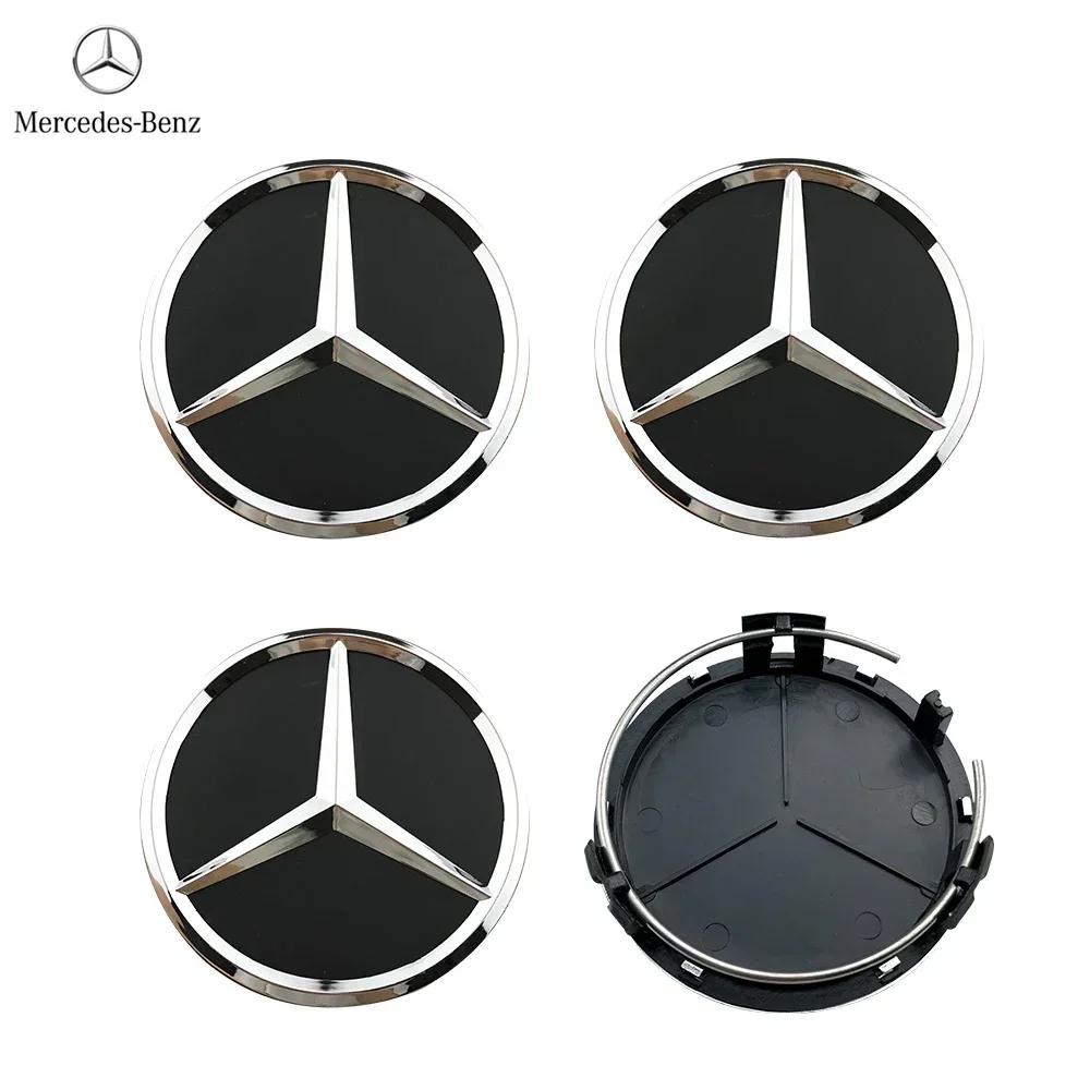 Pro Mercedes Benz 75MM Styling vozu Krytky středů kol Krytky nábojů Náhradní díly Pro Mercedes Benz W211 W203 W204 W210 W124 AMG W202