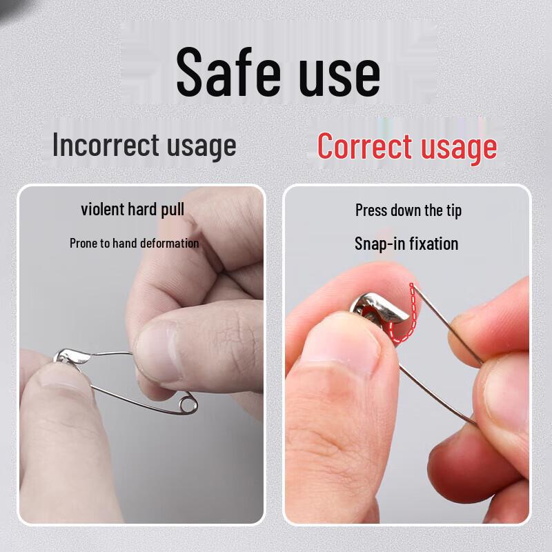 Stainless Steel Safety Pins (100-Pack)