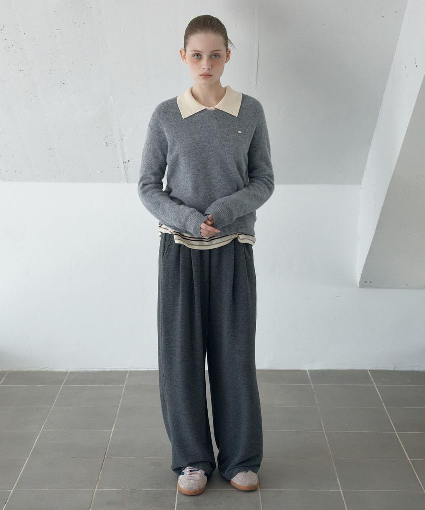 AHWE Wool Blend Banding Pants_Grey