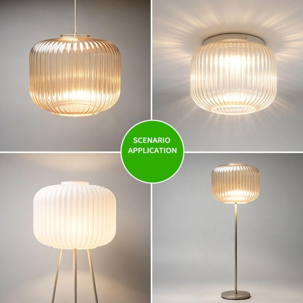 Striped Vertical Striped  Lantern Shaped Decorative Cover Glass Lamp Shade  Wall Sconce