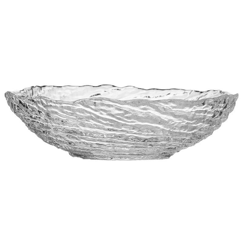 Premium Crystal Glass Fruit Plate Exquisite Household Living Room Light Luxury High-End Atmospheric Fruit Plate Bowl Snack Plate