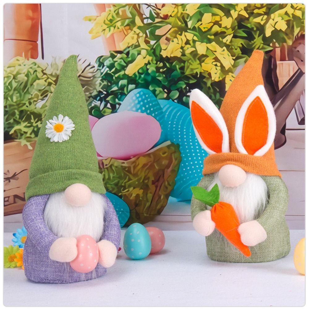 Handmade Design Easter Bunny Gnome Faceless Feature Easter Elf Decorations  Easter Decor
