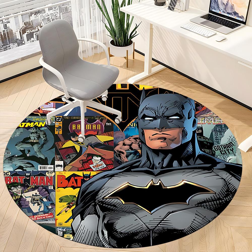 1pc Batman Comics Office Round Area Rug, Under Office Chairs Bedroom Living Room Home Decor, Room Deco, Available in Various Sizes