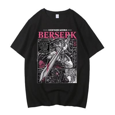 T-shirt Berserk Strip Guts pour Homme Armure Berserker Horreur Anime Haute qualité 100% coton manches courtes imprimé comic