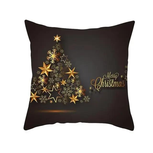 Home Decoration of Golden Deer Christmas Tree Santa Santa Pillow House Cushion Sofa Cushion Cushion Cushion Decoración Navideña