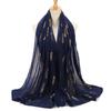 New  Summer Elegant Women Silk Scarf Beach Wrap Shawl Sparkly Gold Print Sunscreen Bandana Hijab Mujer Scarve Pareo Foulard