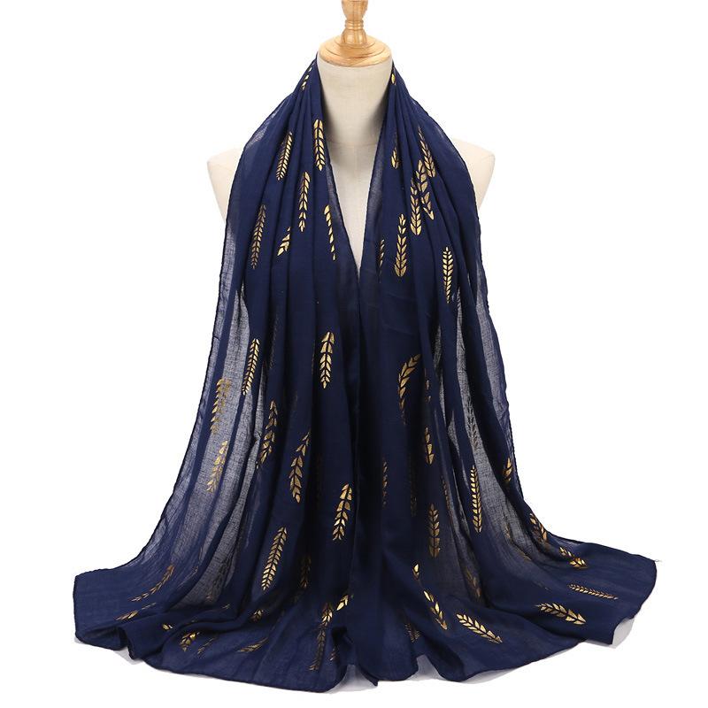 New  Summer Elegant Women Silk Scarf Beach Wrap Shawl Sparkly Gold Print Sunscreen Bandana Hijab Mujer Scarve Pareo Foulard