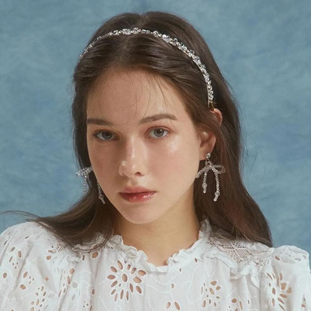 LeBlanc Beaded Hairband JP-24-414HB white
