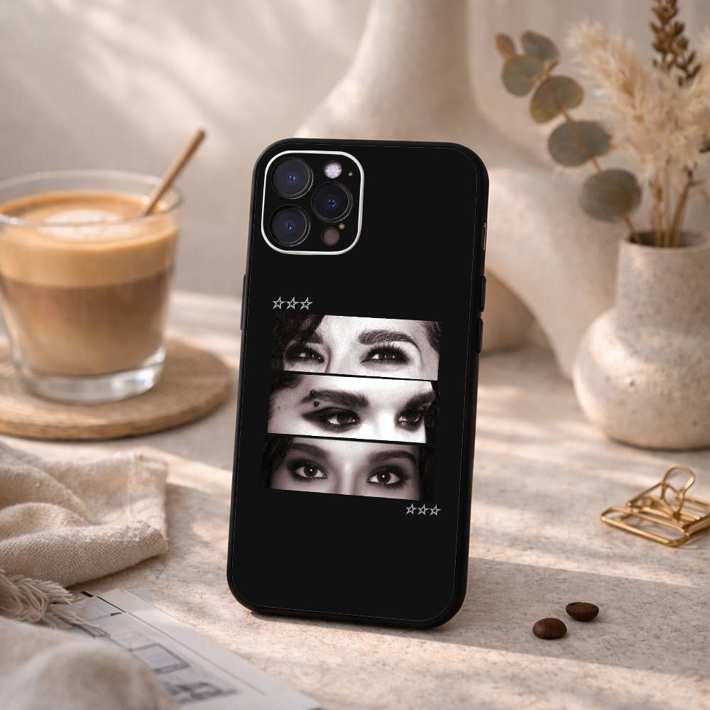 T-Tom B-Bill Kaulitz Singer Phone Case For iPhone17,16,15,14,13,12Plus,Pro Max,XS,5G Soft Silicone Black Cover iPhone17