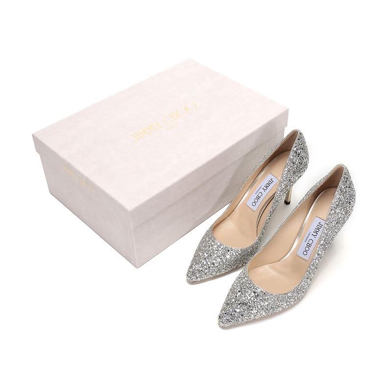 Jimmy Choo Women's Romy 85 Glitter Fabric High Heels